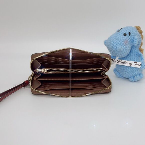 Coach C8736 Long Zip Around Wallet In Signature Canvas With Wildflower Print NWT - Picture 3 of 5